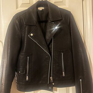 Topshop Black Leather Jacket